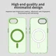 Apple iPhone 17e / 16e Hoesje MagSafe Backcover Semi-Transparant & Groen afbeelding 9