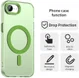 Apple iPhone 17e / 16e Hoesje MagSafe Backcover Semi-Transparant & Groen afbeelding 2