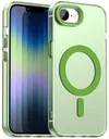 Apple iPhone 17e / 16e Hoesje MagSafe Backcover Semi-Transparant & Groen