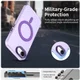 Apple iPhone 17e / 16e Hoesje MagSafe Backcover Semi-Transparant & Paars afbeelding 6