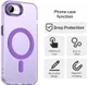 Apple iPhone 17e / 16e Hoesje MagSafe Backcover Semi-Transparant & Paars afbeelding 2