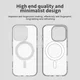 Apple iPhone 16 Pro Max Hoesje MagSafe Backcover Semi-Transparant & Wit afbeelding 10