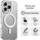 Apple iPhone 16 Pro Max Hoesje MagSafe Backcover Semi-Transparant & Wit afbeelding 2