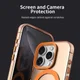 Apple iPhone 16 Pro Max Hoesje MagSafe Backcover Semi-Transparant & Oranje afbeelding 5