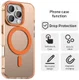 Apple iPhone 16 Pro Max Hoesje MagSafe Backcover Semi-Transparant & Oranje afbeelding 6