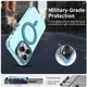 Apple iPhone 16 Pro Max Hoesje MagSafe Backcover Semi-Transparant & Blauw afbeelding 2