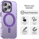 Apple iPhone 16 Pro Max Hoesje MagSafe Backcover Semi-Transparant & Paars afbeelding 6