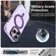 Apple iPhone 16 Pro Max Hoesje MagSafe Backcover Semi-Transparant & Paars afbeelding 5