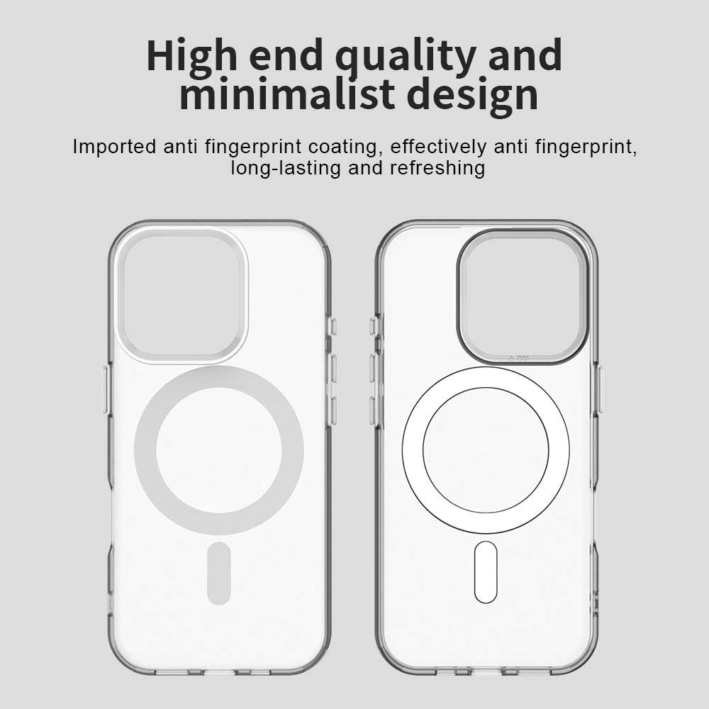 Apple iPhone 16 Pro Hoesje MagSafe Backcover Semi-Transparant & Wit afbeelding 10