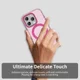 Apple iPhone 16 Pro Hoesje MagSafe Backcover Semi-Transparant & Roze afbeelding 9