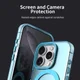Apple iPhone 16 Pro Hoesje MagSafe Backcover Semi-Transparant & Blauw afbeelding 8
