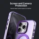 Apple iPhone 16 Pro Hoesje MagSafe Backcover Semi-Transparant & Paars afbeelding 6