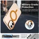 Apple iPhone 16 Plus Hoesje MagSafe Backcover Semi-Transparant & Oranje afbeelding 2