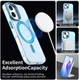 Apple iPhone 16 Plus Hoesje MagSafe Backcover Semi-Transparant & Blauw afbeelding 5