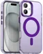 Apple iPhone 16 Plus Hoesje MagSafe Backcover Semi-Transparant & Paars