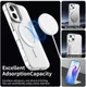 Apple iPhone 16 Hoesje MagSafe Backcover Semi-Transparant & Wit afbeelding 5