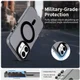 Apple iPhone 16 Hoesje MagSafe Backcover Semi-Transparant & Zwart afbeelding 2