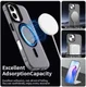 Apple iPhone 16 Hoesje MagSafe Backcover Semi-Transparant & Zwart afbeelding 5