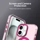 Apple iPhone 16 Hoesje MagSafe Backcover Semi-Transparant & Roze afbeelding 8