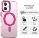 Apple iPhone 16 Hoesje MagSafe Backcover Semi-Transparant & Roze afbeelding 6
