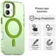 Apple iPhone 16 Hoesje MagSafe Backcover Semi-Transparant & Groen afbeelding 6