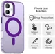 Apple iPhone 16 Hoesje MagSafe Backcover Semi-Transparant & Paars afbeelding 6