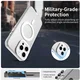 Apple iPhone 15 Pro Max Hoesje MagSafe Backcover Semi-Transparant & Wit afbeelding 2
