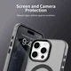 Apple iPhone 15 Pro Max Hoesje MagSafe Backcover Semi-Transparant & Zwart afbeelding 9
