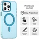 Apple iPhone 15 Pro Max Hoesje MagSafe Backcover Semi-Transparant & Blauw afbeelding 5
