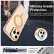 Apple iPhone 15 Pro Hoesje MagSafe Backcover Semi-Transparant & Oranje afbeelding 2