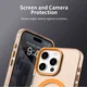 Apple iPhone 15 Pro Hoesje MagSafe Backcover Semi-Transparant & Oranje afbeelding 10