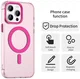Apple iPhone 15 Pro Hoesje MagSafe Backcover Semi-Transparant & Roze afbeelding 6