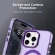 Apple iPhone 15 Pro Hoesje MagSafe Backcover Semi-Transparant & Paars afbeelding 10