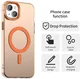 iPhone 15 Plus / 14 Plus Hoesje MagSafe Backcover Semi-Transparant & Oranje afbeelding 4