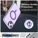 iPhone 15 Plus / 14 Plus Hoesje MagSafe Backcover Semi-Transparant & Paars afbeelding 2