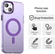 iPhone 15 Plus / 14 Plus Hoesje MagSafe Backcover Semi-Transparant & Paars afbeelding 4
