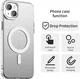 Apple iPhone 15 Hoesje MagSafe Backcover Semi-Transparant & Wit afbeelding 6