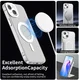 Apple iPhone 15 Hoesje MagSafe Backcover Semi-Transparant & Wit afbeelding 4