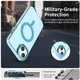 Apple iPhone 15 Hoesje MagSafe Backcover Semi-Transparant & Blauw afbeelding 3