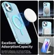 Apple iPhone 15 Hoesje MagSafe Backcover Semi-Transparant & Blauw afbeelding 5