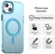 Apple iPhone 15 Hoesje MagSafe Backcover Semi-Transparant & Blauw afbeelding 6