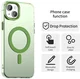 Apple iPhone 15 Hoesje MagSafe Backcover Semi-Transparant & Groen afbeelding 6