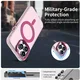 Apple iPhone 14 Pro Max Hoesje MagSafe Backcover Semi-Transparant & Roze afbeelding 3