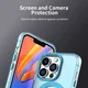 Apple iPhone 14 Pro Max Hoesje MagSafe Backcover Semi-Transparant & Blauw afbeelding 8