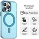Apple iPhone 14 Pro Max Hoesje MagSafe Backcover Semi-Transparant & Blauw afbeelding 5
