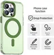 Apple iPhone 14 Pro Max Hoesje MagSafe Backcover Semi-Transparant & Groen afbeelding 5
