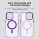 Apple iPhone 14 Pro Max Hoesje MagSafe Backcover Semi-Transparant & Paars afbeelding 7