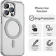 Apple iPhone 14 Pro Hoesje MagSafe Backcover Semi-Transparant & Wit afbeelding 6