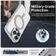 Apple iPhone 14 Pro Hoesje MagSafe Backcover Semi-Transparant & Wit afbeelding 3