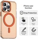Apple iPhone 14 Pro Hoesje MagSafe Backcover Semi-Transparant & Oranje afbeelding 5